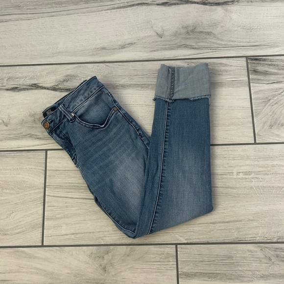 1822 Denim Blue Ankle Cropped Jeans - Picture 1 of 5
